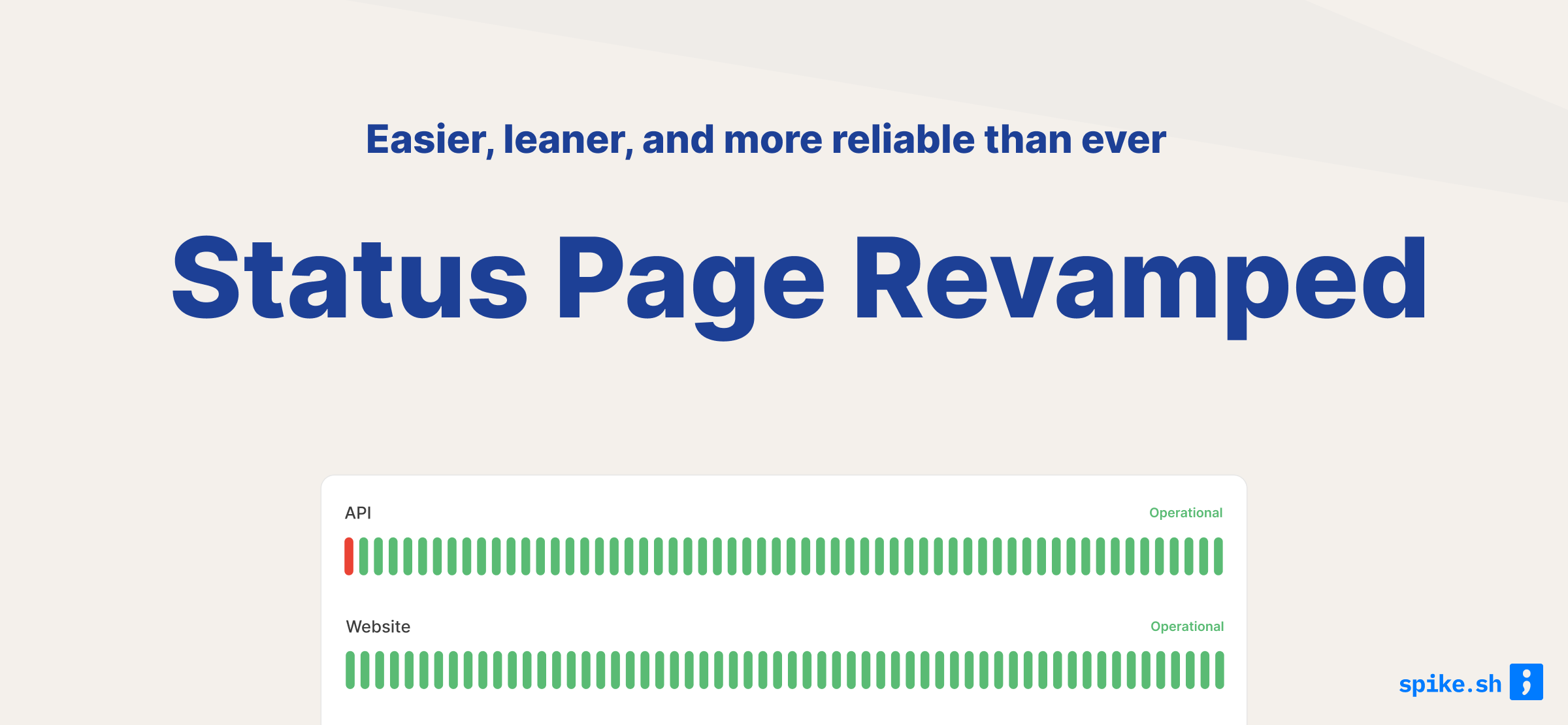Easier, Leaner, and a more reliable Status Page