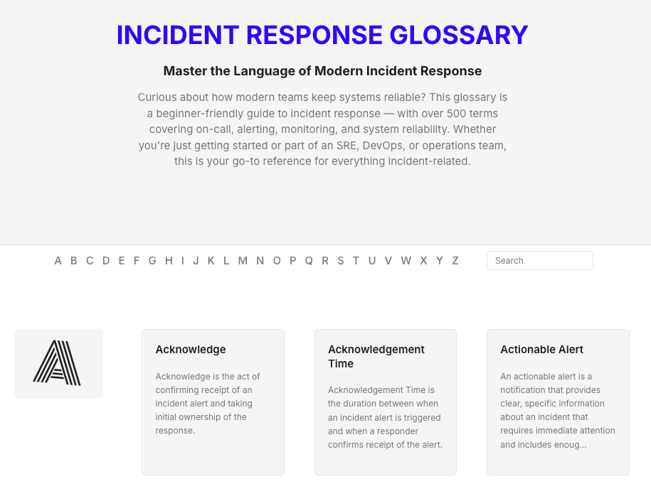 Spike's Incident Response Glossary