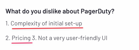 PagerDuty user’s review on G2