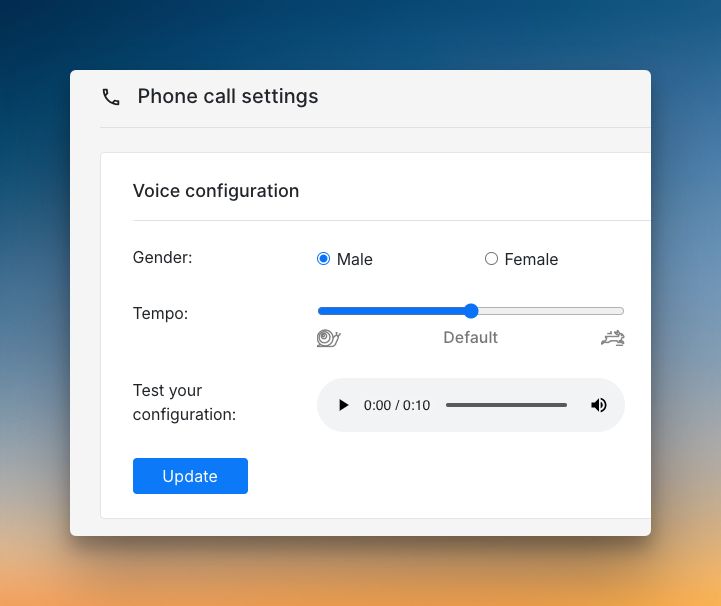 Gender and Tempo customization for phone alerts in Spike