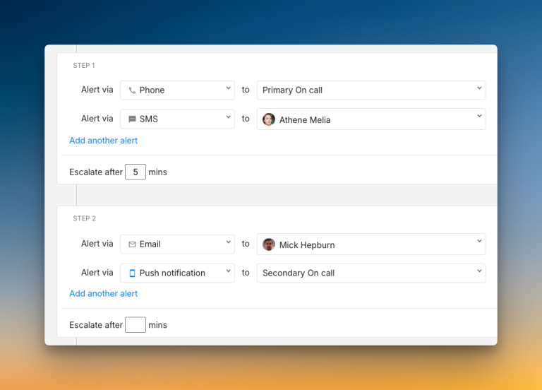 Options for managers to specify how the on-call engineer should be alerted