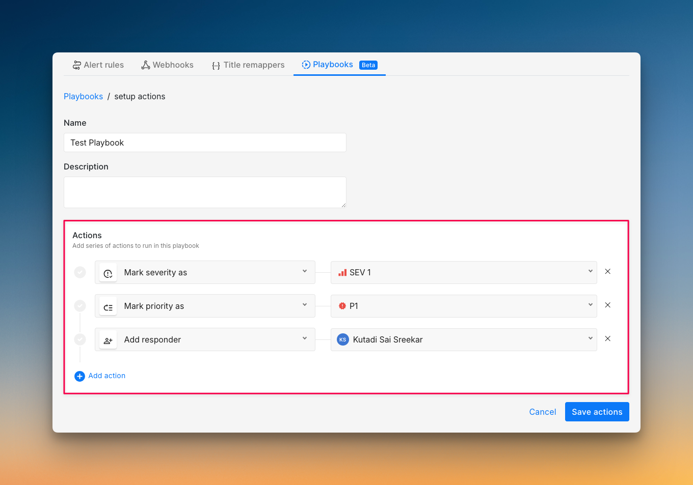 Example of a Playbook