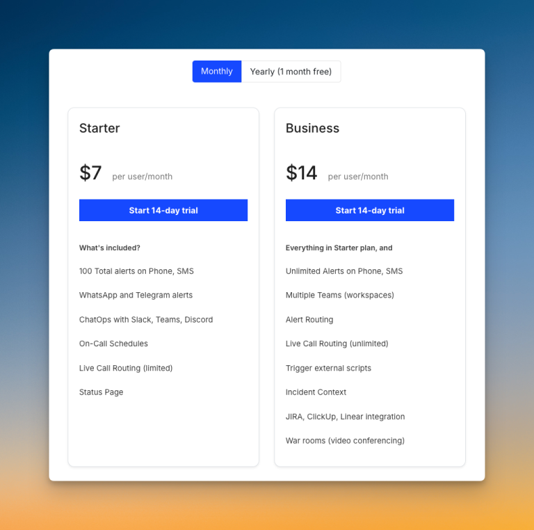 Spike's pricing plans