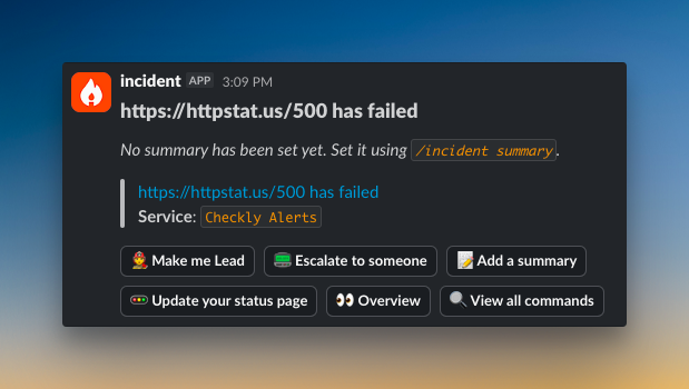 Incident response on Slack (Incident.io)