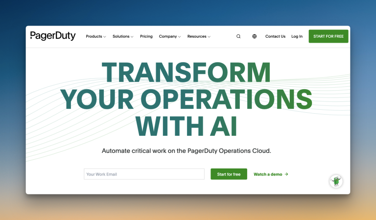 PagerDuty's homepage