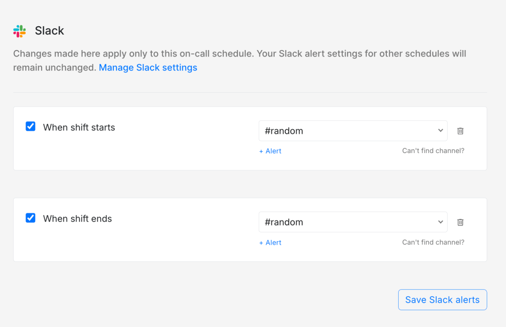Setting on-call notifications on Slack channels (Spike)
