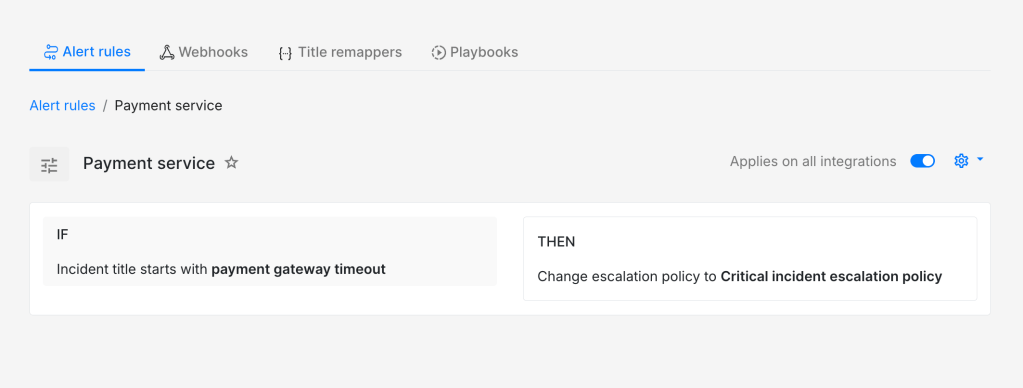 Loading critical escalation policy rule (created on Spike)